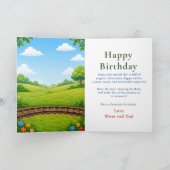 Carte Train d'animaux de la forêt Joyeux Anniversaire (Intérieur)