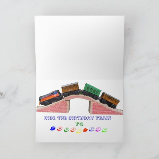 Carte Train d'anniversaire (Intérieur)