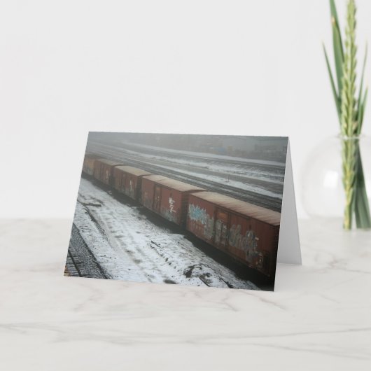Carte Train dans la neige (Devant)