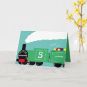 Carte Train de 5 ans sur mesure (Fleur jaune)