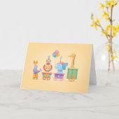 Carte Train de cirque de Kawaii (Fleur jaune)