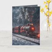 Carte Train de neige (Fleur jaune)