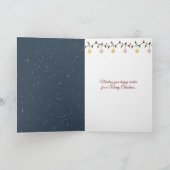 Carte Train de neige vintage rouge de Noël (Intérieur)