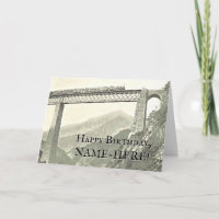 Train de style vintage sur un pont ferroviaire