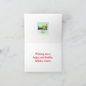 Carte Train de vacances père Noël (Intérieur)