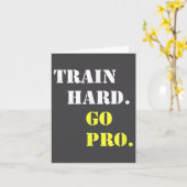 Carte Train Hard And Go Pro - Training - Srt - Gym - Mot (Fleur jaune)