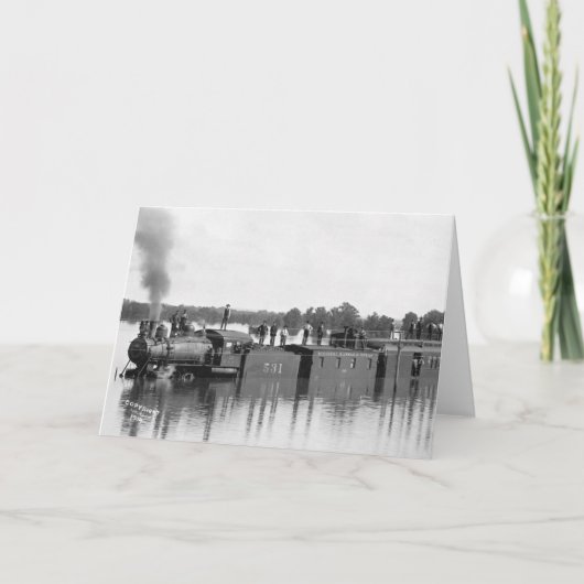 Carte Train inondé, 1904 (Devant)