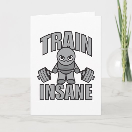 Carte TRAIN INSANE - Cartoon d'entraînement Anime Motiva (Devant)