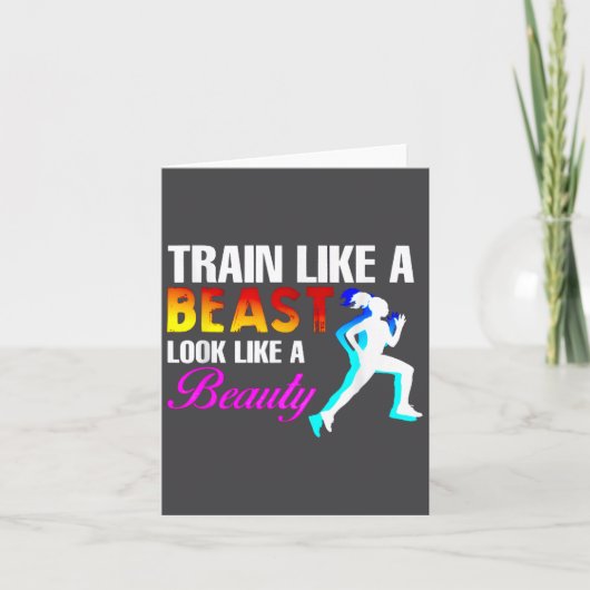 Carte Train Like A Look Like A Beauty Fitness  (Devant)