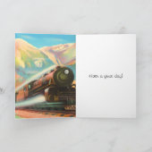 Carte Train Locomotive Joyeux anniversaire (Intérieur)