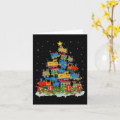 Carte Train Lover Xmas Tree Père Noël Train de Noël (Fleur jaune)