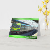 Carte Train pour Birthday greeting card (Fleur jaune)