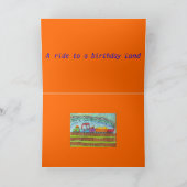 Carte Train pour un joyeux anniversaire (Intérieur)