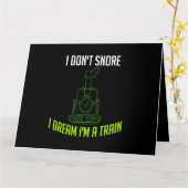 Carte Train Snore Dream Commuter T Locomotive Steam Cade (Fleur jaune)