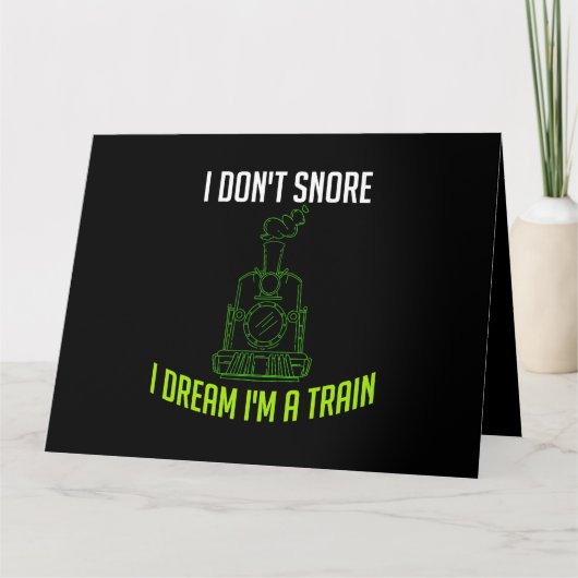 Carte Train Snore Dream Commuter T Locomotive Steam Cade (Devant)