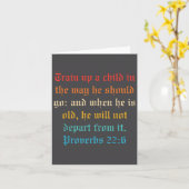 Carte Train Up A Child In The Way He Should Go  (Fleur jaune)