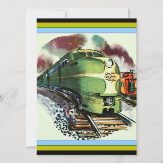 Carte Train vintage (Devant)