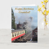 CARTE TRAINS À VAPEUR (Fleur jaune)