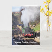 CARTE TRAINS À VAPEUR (Fleur jaune)