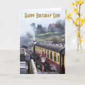 CARTE TRAINS À VAPEUR (Fleur jaune)