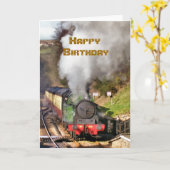 CARTE TRAINS À VAPEUR (Fleur jaune)