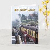 CARTE TRAINS À VAPEUR (Fleur jaune)