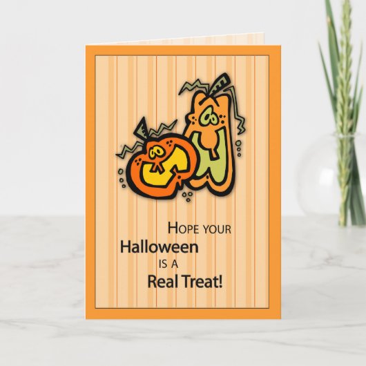 Carte Traitement d'Halloween citrouille (Devant)