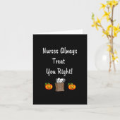 Carte Traitement D'Halloween Pour Les Infirmières (Fleur jaune)