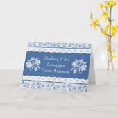 Carte Traitement du cancer Lacy Floral Pensée de vous ca (Fleur jaune)