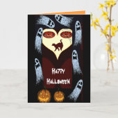 Carte Traitements d'Halloween_ (Fleur jaune)