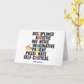 Carte Traits d'un artiste (Fleur jaune)