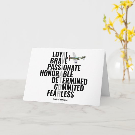 Carte Traits d'un aviateur (Fleur jaune)