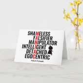 Carte Traits d'un psychopathe (Fleur jaune)