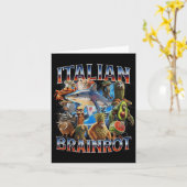 Carte Tralalero Tralala Funny Italien Brainrot Meme Boys (Fleur jaune)