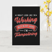 Carte Trampoline Je Pourrais Sembler Trampoline Gymnaste (Fleur jaune)