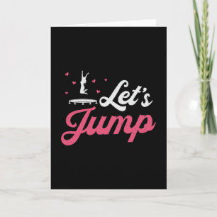 Carte Trampoline Jump Gymnaste Funny Trampolining