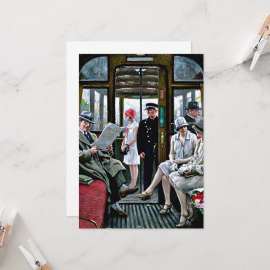 Carte Tramway Fischer - Copenhague (Devant/Arrière en situation)