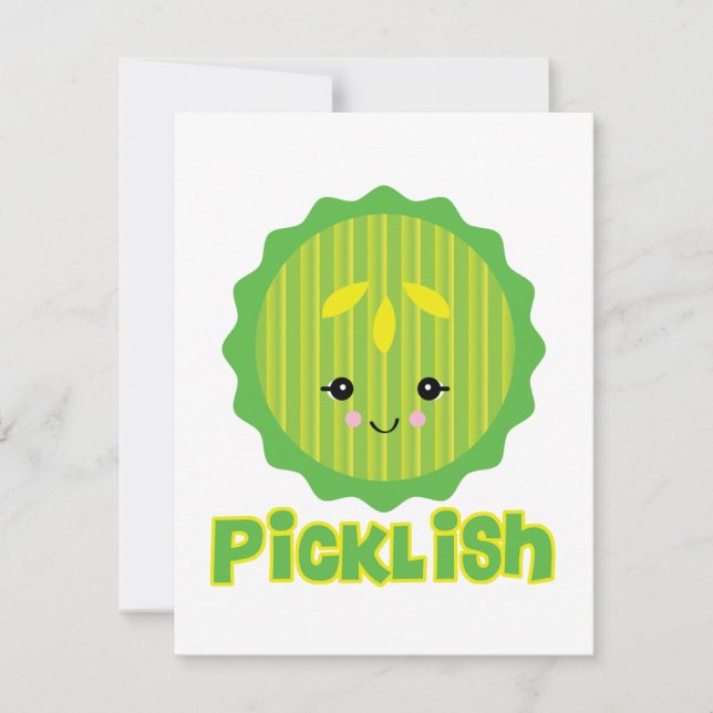 Carte tranche de cornichon kawaii (Devant)