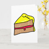 Carte Tranche de gâteau (Fleur jaune)