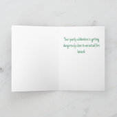 Carte Tranche de gâteau d'anniversaire criant "piece out (Intérieur)