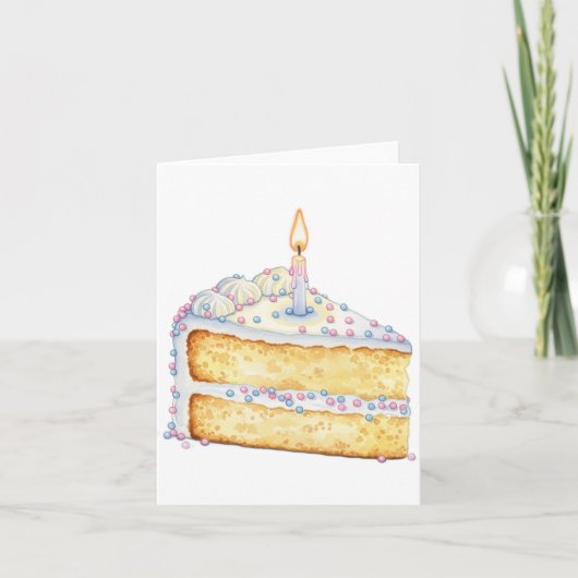 Carte tranche de gâteau d'anniversaire (intérieur (Devant)
