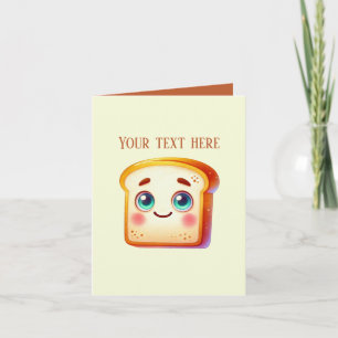 Carte Tranche de pain mignonne personnalisable vendeurs
