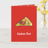 Carte Tranche de pizza (Fleur jaune)