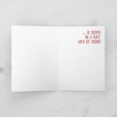 Carte Tranche mignonne et d'amusement d'anniversaire (Intérieur)