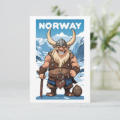 Carte Tranche norvégienne de texte personnalisé (Debout devant)