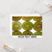 Carte Tranches de fruits de kiwi personnalisables (Devant/Arrière en situation)