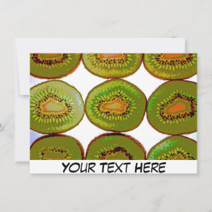 Carte Tranches de fruits de kiwi personnalisables