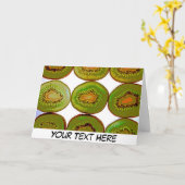 Carte Tranches de kiwi sur mesure (Fleur jaune)