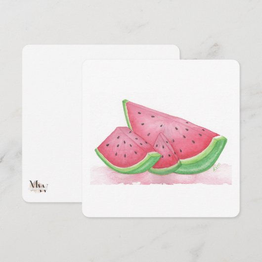 Carte Tranches de pastèque (Devant / Derrière)