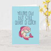 Carte Tranquille Un Plat De Pêche Cute Amusant Anniversa (Fleur jaune)